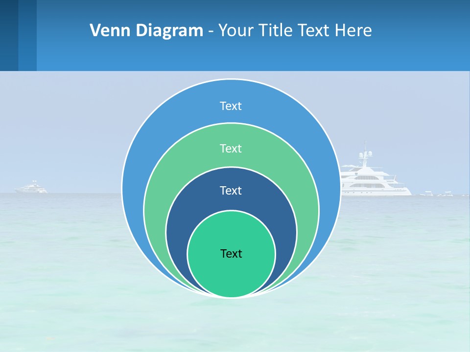 A Boat In The Ocean With A Blue Sky In The Background PowerPoint Template