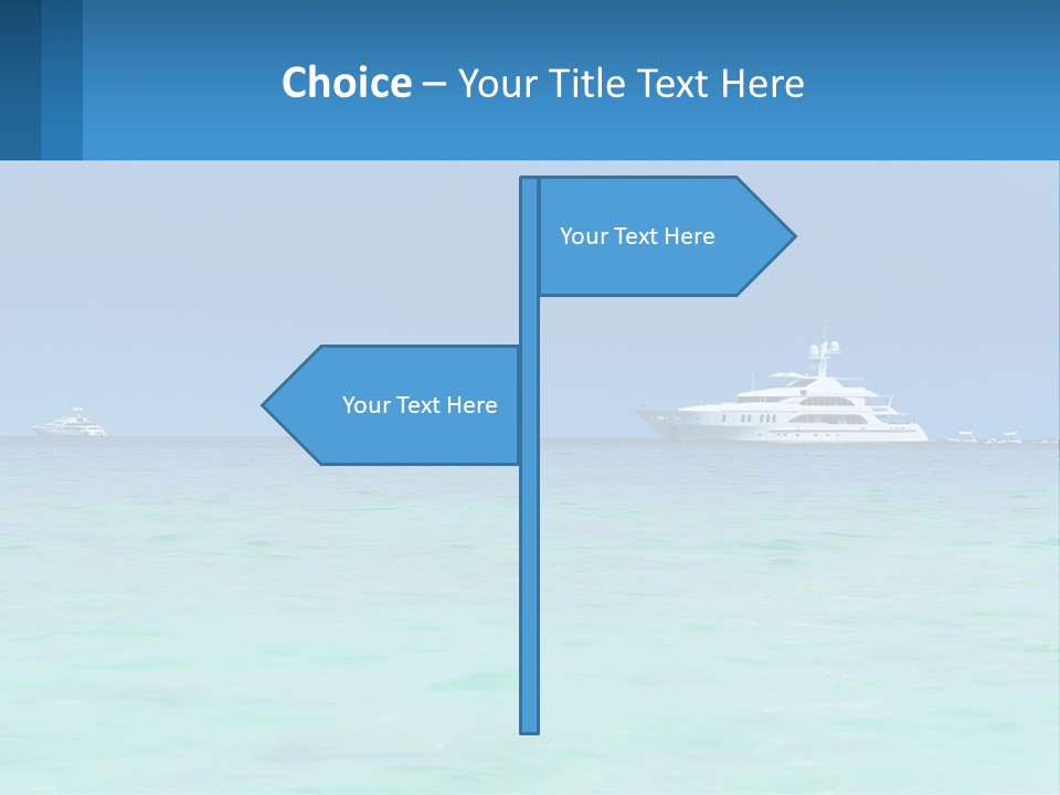 A Boat In The Ocean With A Blue Sky In The Background PowerPoint Template