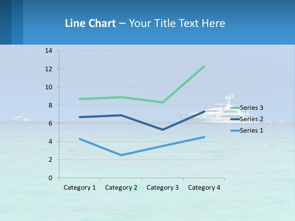 A Boat In The Ocean With A Blue Sky In The Background PowerPoint Template