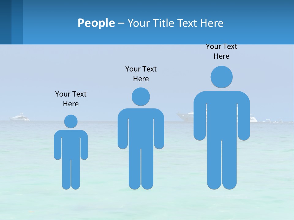 A Boat In The Ocean With A Blue Sky In The Background PowerPoint Template