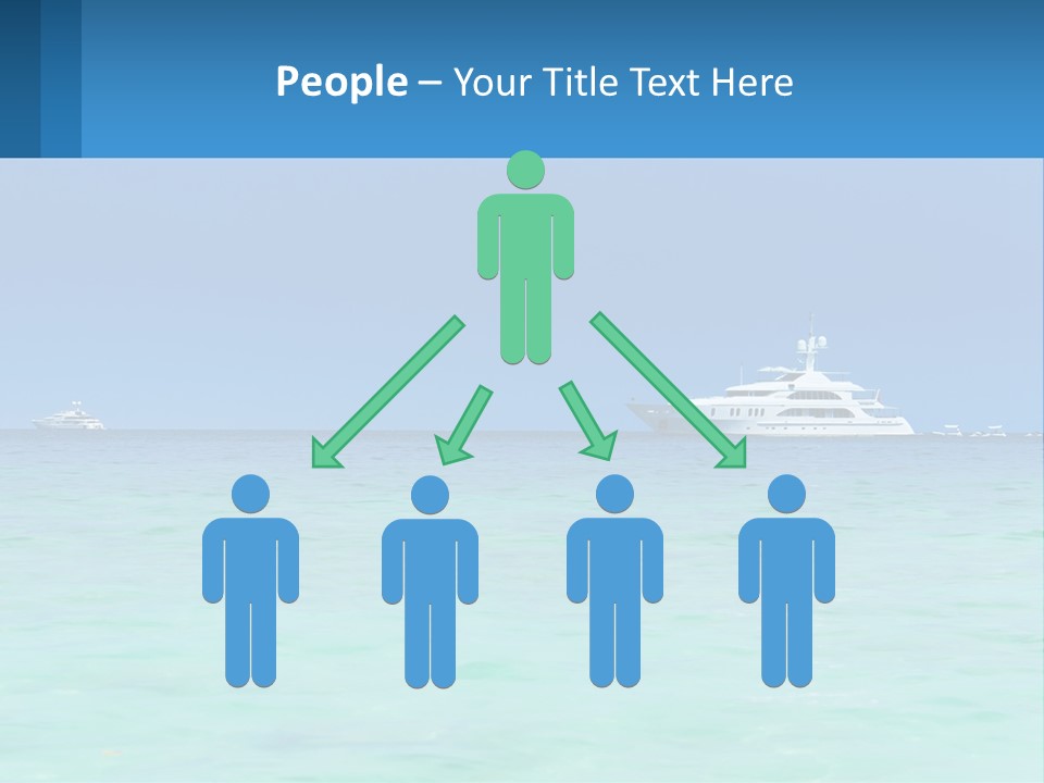 A Boat In The Ocean With A Blue Sky In The Background PowerPoint Template