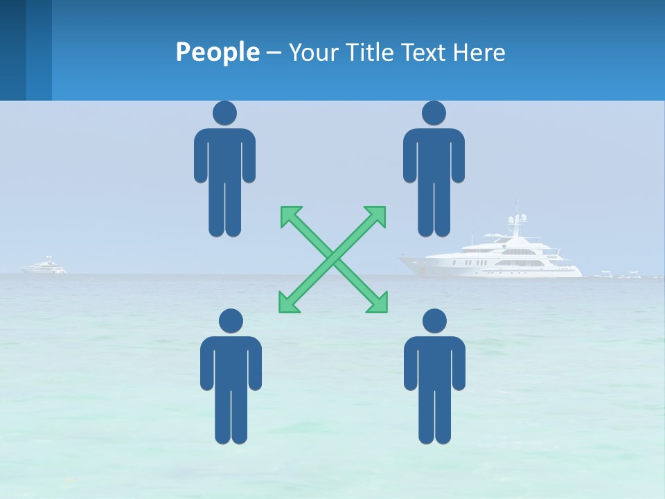 A Boat In The Ocean With A Blue Sky In The Background PowerPoint Template