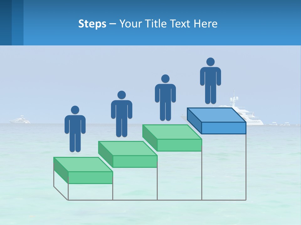 A Boat In The Ocean With A Blue Sky In The Background PowerPoint Template