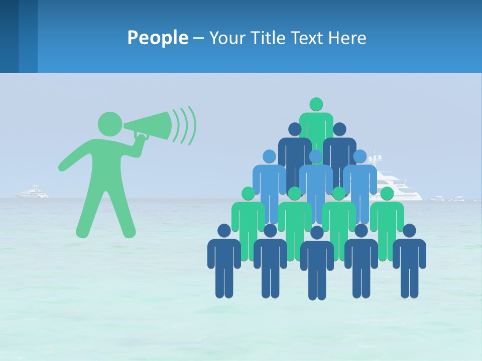 A Boat In The Ocean With A Blue Sky In The Background PowerPoint Template