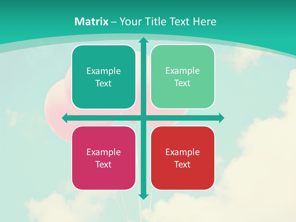 A Group Of Pink Balloons Floating In The Air PowerPoint Template