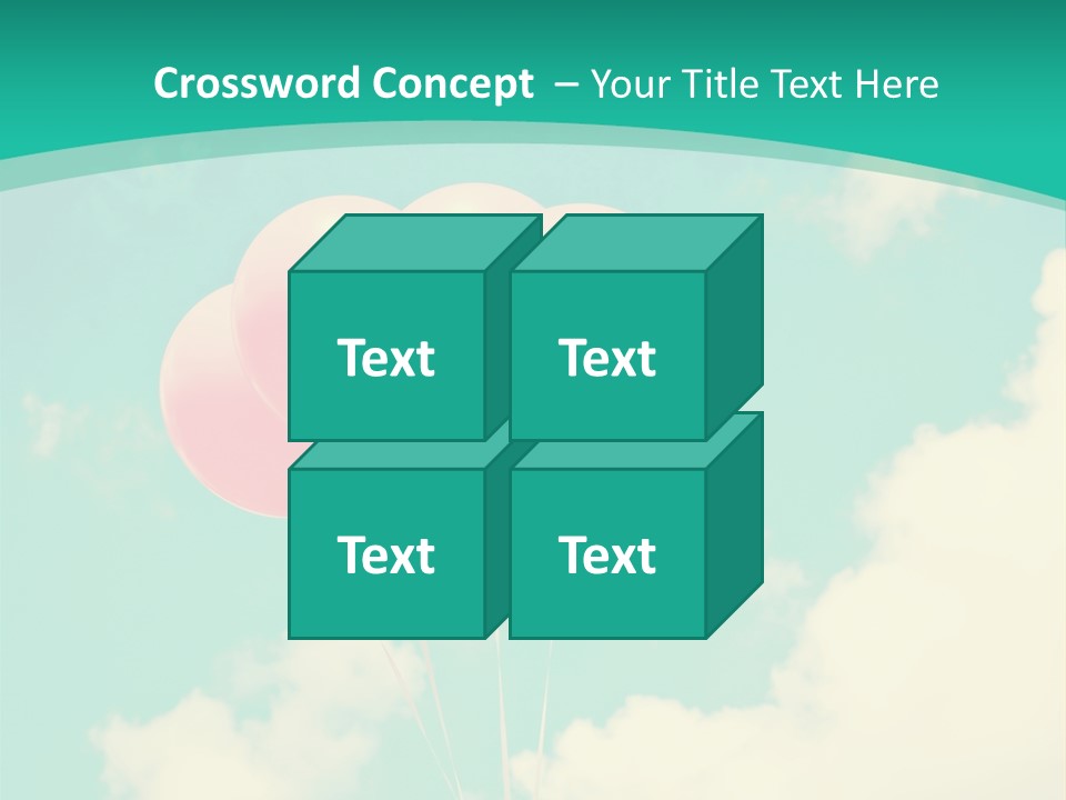 A Group Of Pink Balloons Floating In The Air PowerPoint Template