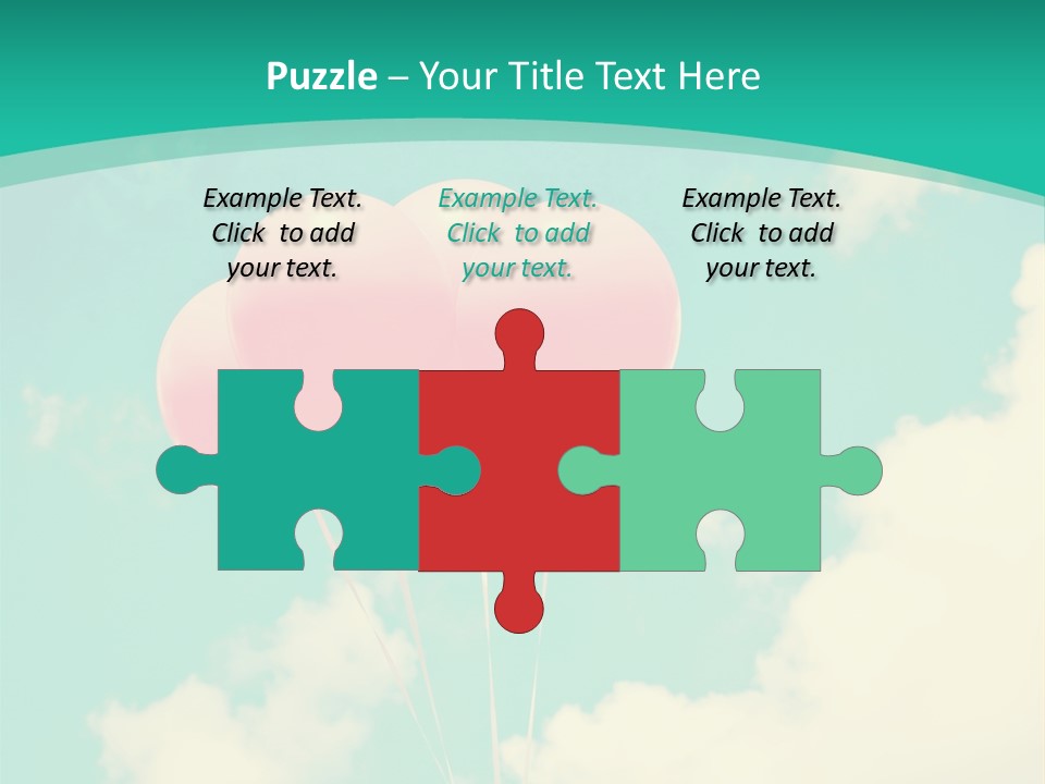 A Group Of Pink Balloons Floating In The Air PowerPoint Template