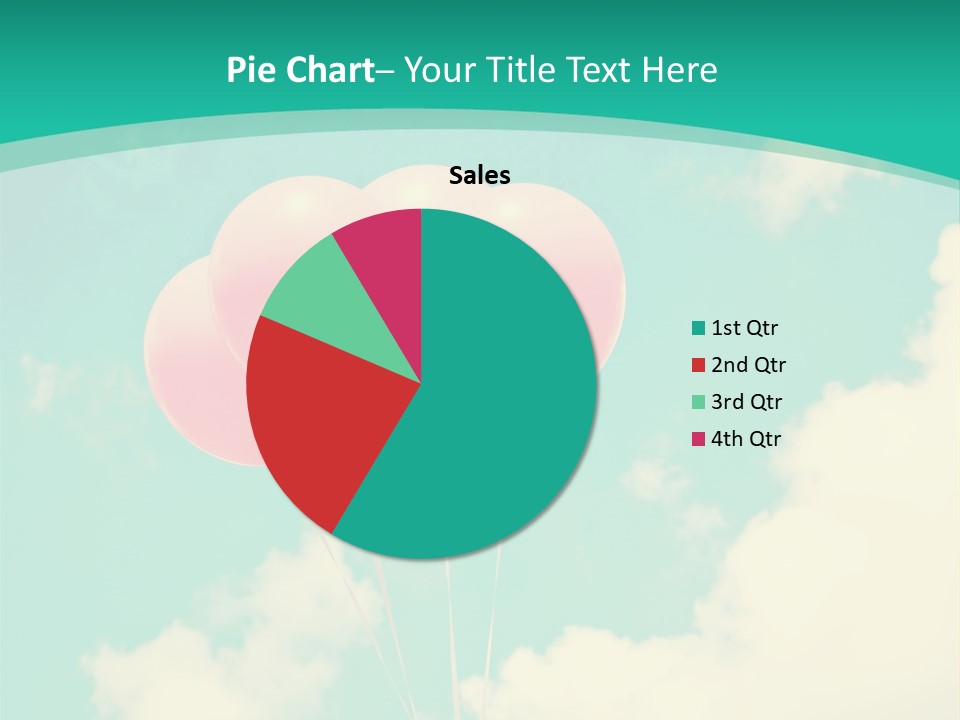 A Group Of Pink Balloons Floating In The Air PowerPoint Template