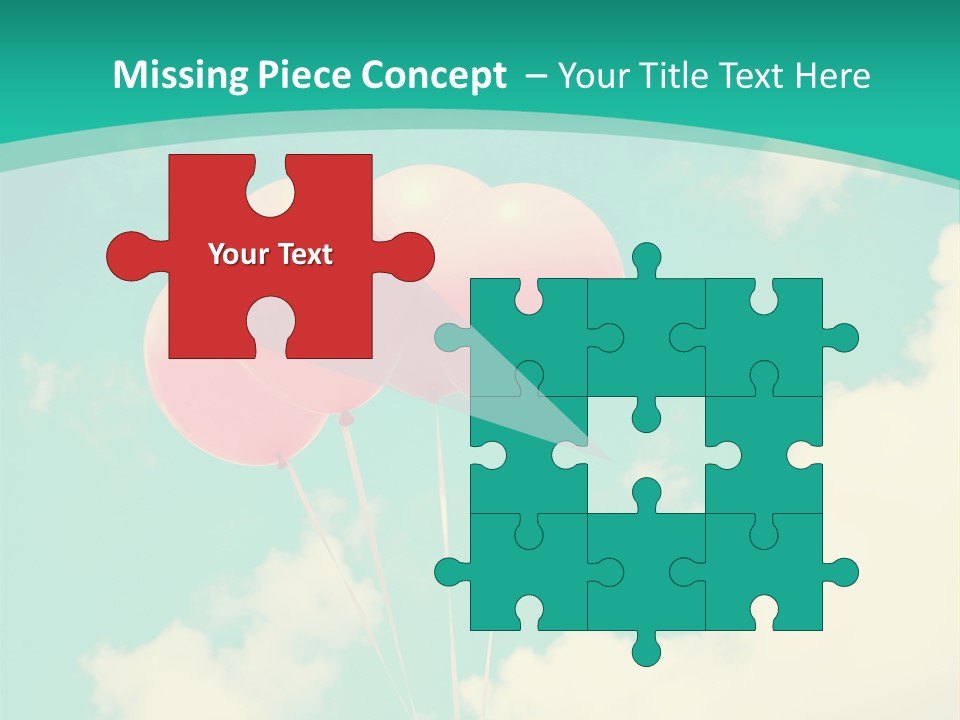 A Group Of Pink Balloons Floating In The Air PowerPoint Template