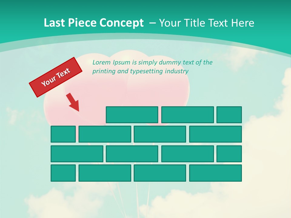 A Group Of Pink Balloons Floating In The Air PowerPoint Template