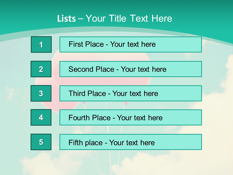A Group Of Pink Balloons Floating In The Air PowerPoint Template