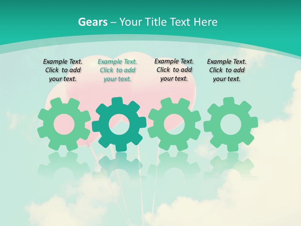 A Group Of Pink Balloons Floating In The Air PowerPoint Template