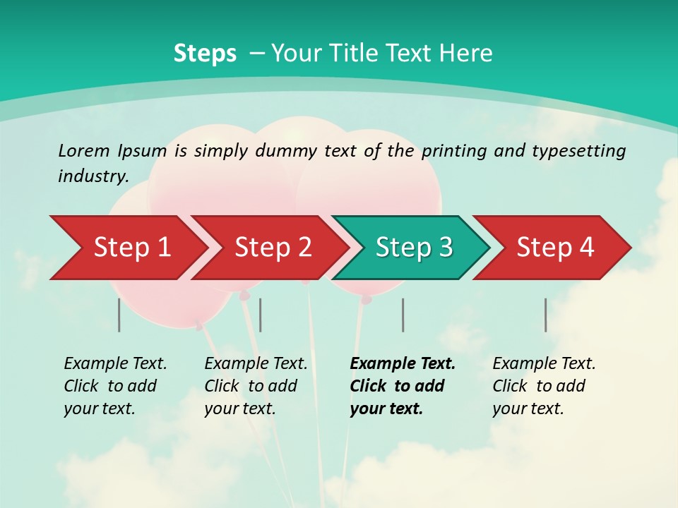 A Group Of Pink Balloons Floating In The Air PowerPoint Template