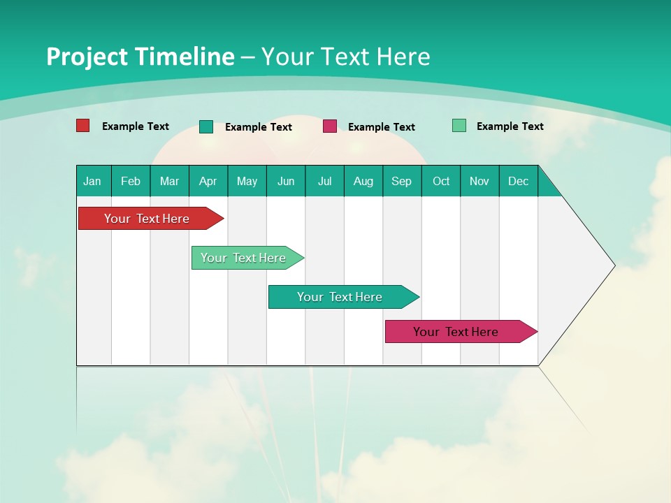 A Group Of Pink Balloons Floating In The Air PowerPoint Template