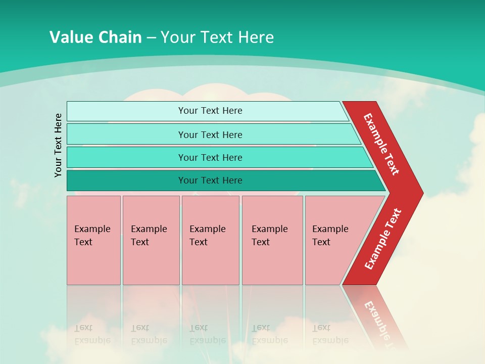 A Group Of Pink Balloons Floating In The Air PowerPoint Template