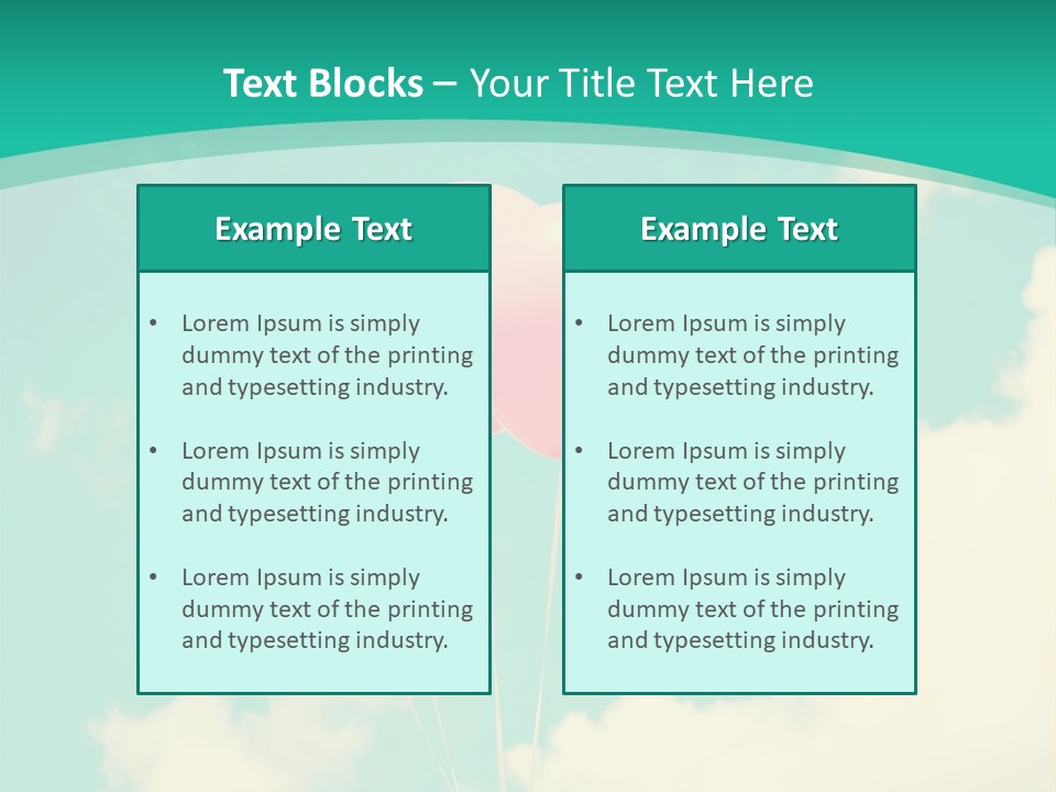 A Group Of Pink Balloons Floating In The Air PowerPoint Template