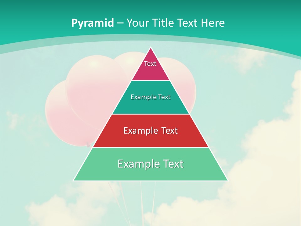 A Group Of Pink Balloons Floating In The Air PowerPoint Template