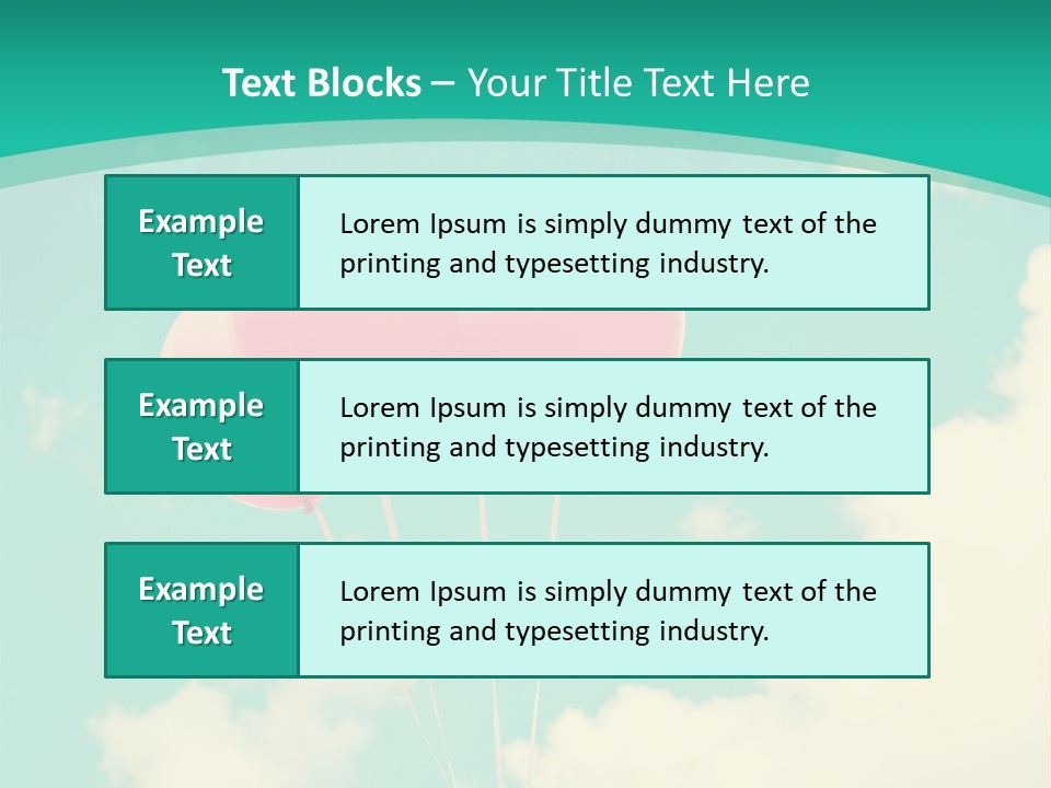 A Group Of Pink Balloons Floating In The Air PowerPoint Template