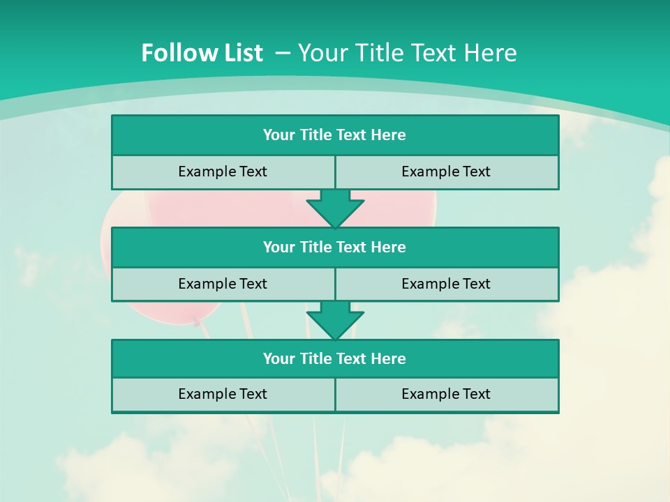 A Group Of Pink Balloons Floating In The Air PowerPoint Template