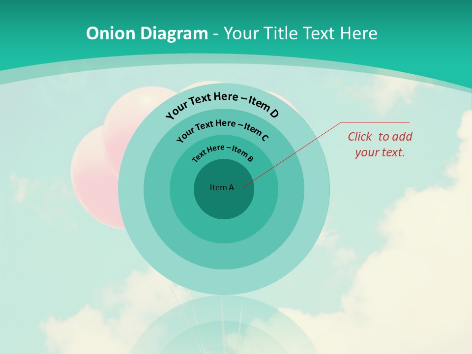 A Group Of Pink Balloons Floating In The Air PowerPoint Template