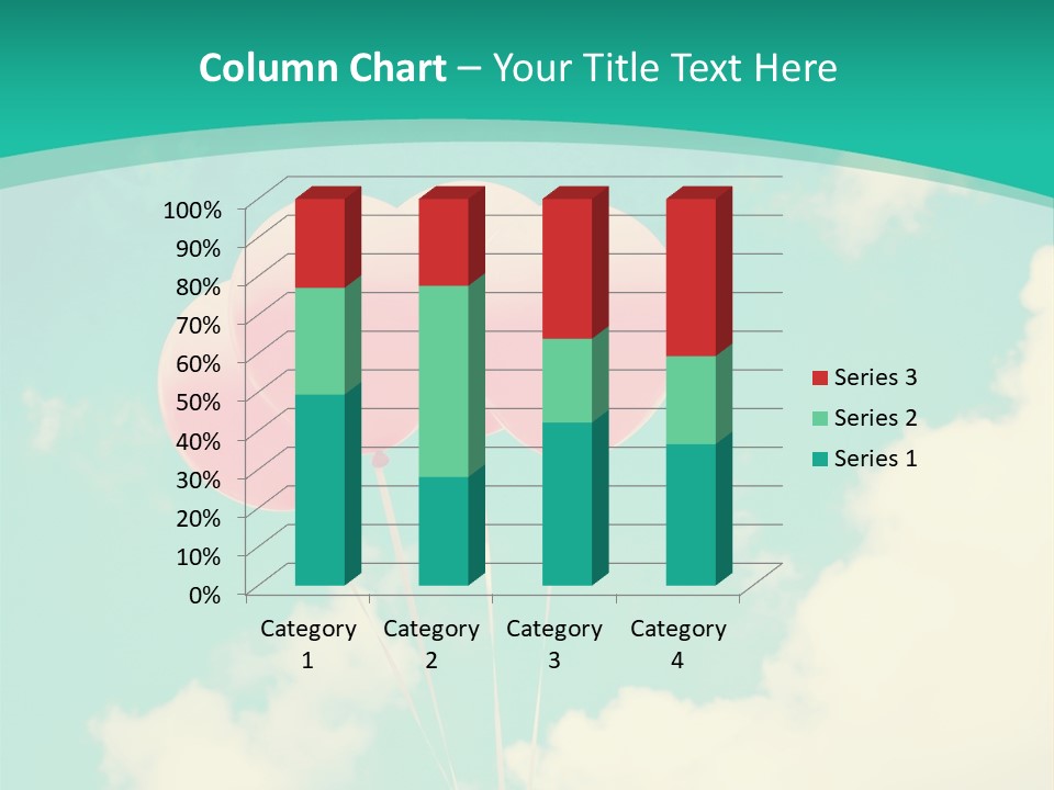 A Group Of Pink Balloons Floating In The Air PowerPoint Template