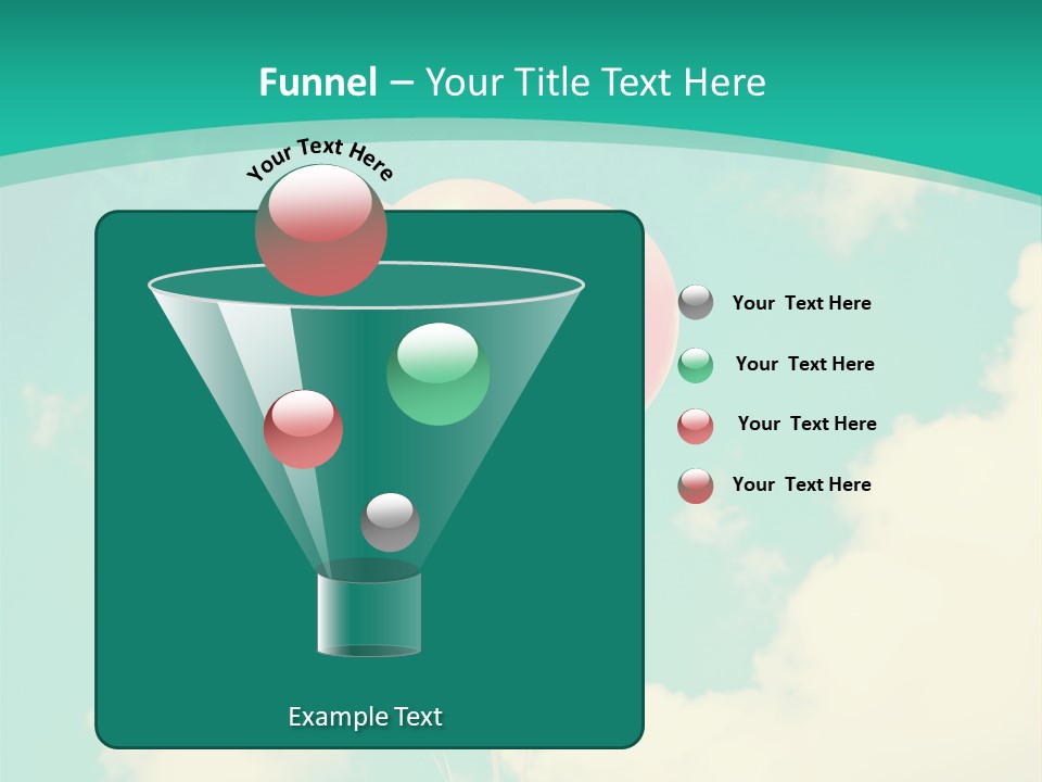 A Group Of Pink Balloons Floating In The Air PowerPoint Template