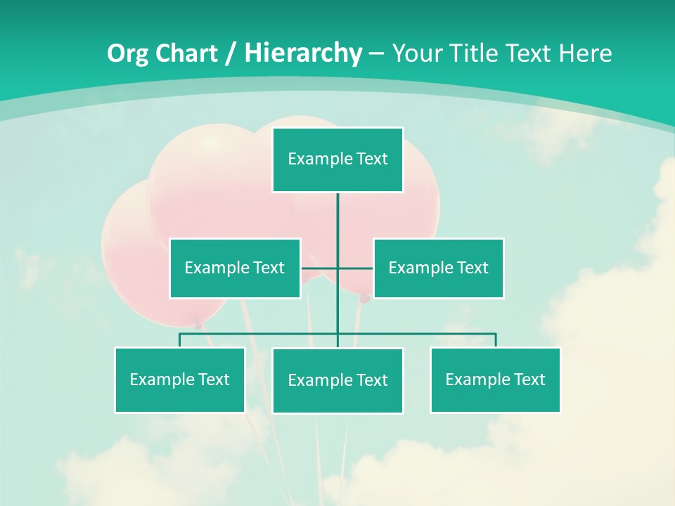 A Group Of Pink Balloons Floating In The Air PowerPoint Template