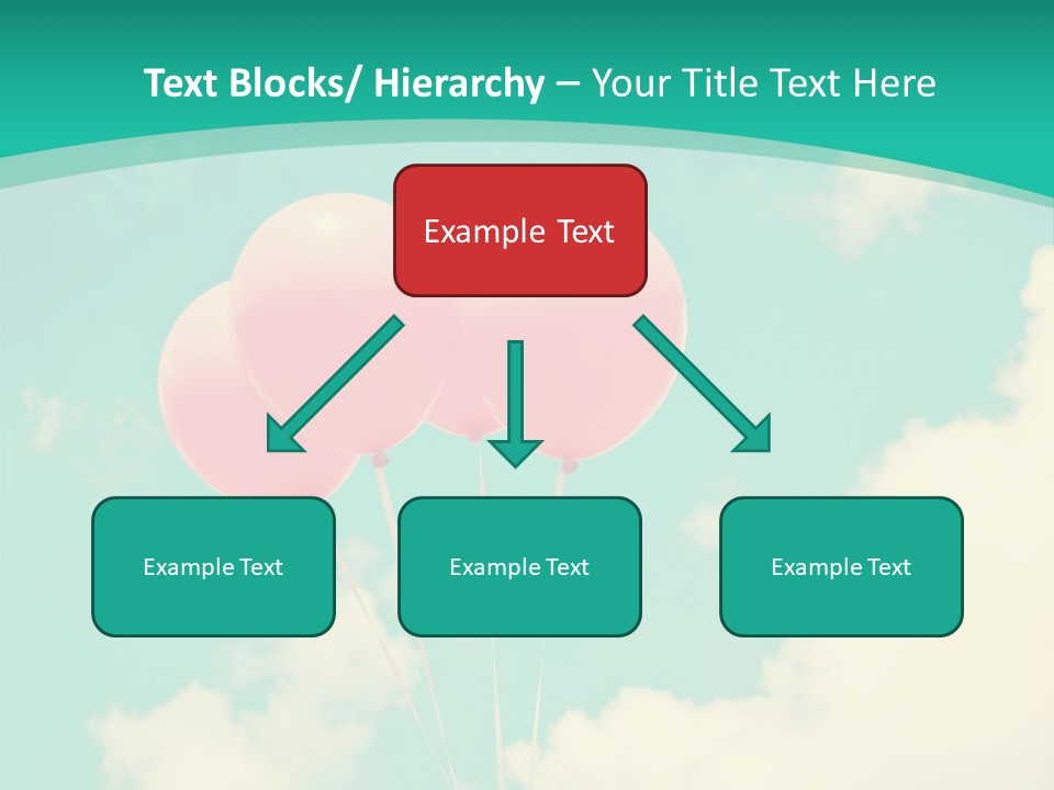 A Group Of Pink Balloons Floating In The Air PowerPoint Template