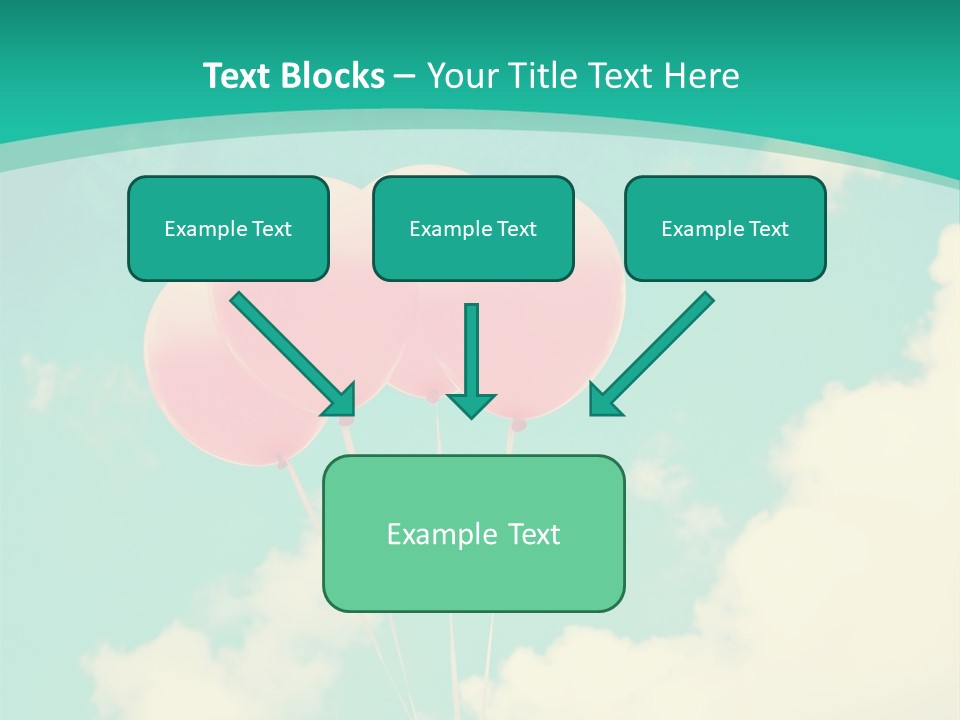 A Group Of Pink Balloons Floating In The Air PowerPoint Template