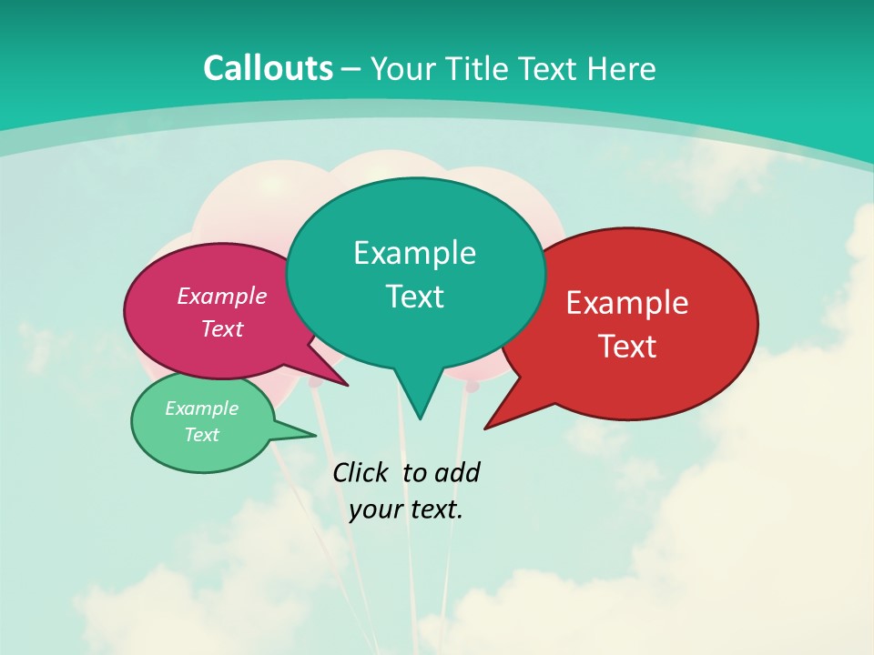 A Group Of Pink Balloons Floating In The Air PowerPoint Template