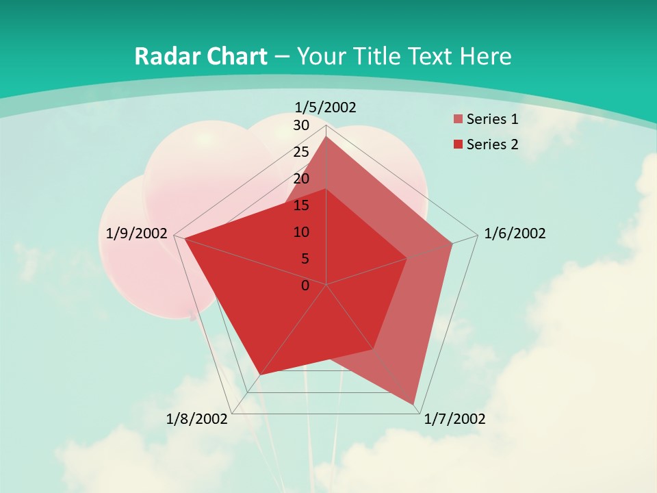 A Group Of Pink Balloons Floating In The Air PowerPoint Template