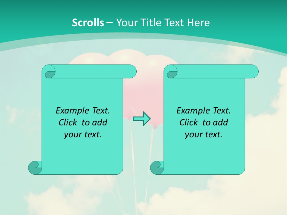 A Group Of Pink Balloons Floating In The Air PowerPoint Template