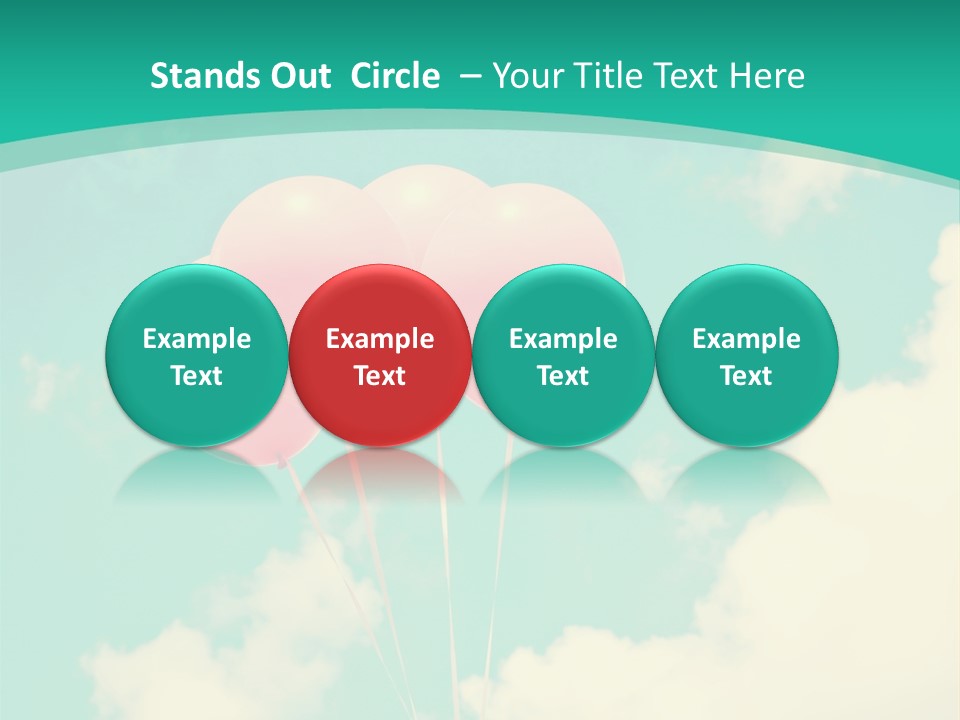 A Group Of Pink Balloons Floating In The Air PowerPoint Template