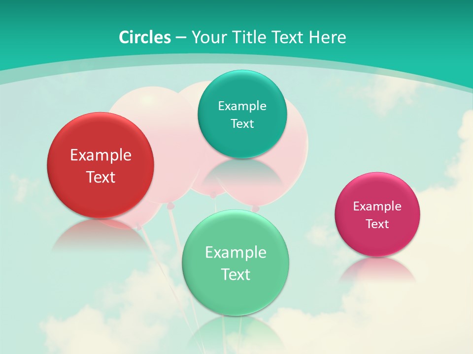 A Group Of Pink Balloons Floating In The Air PowerPoint Template