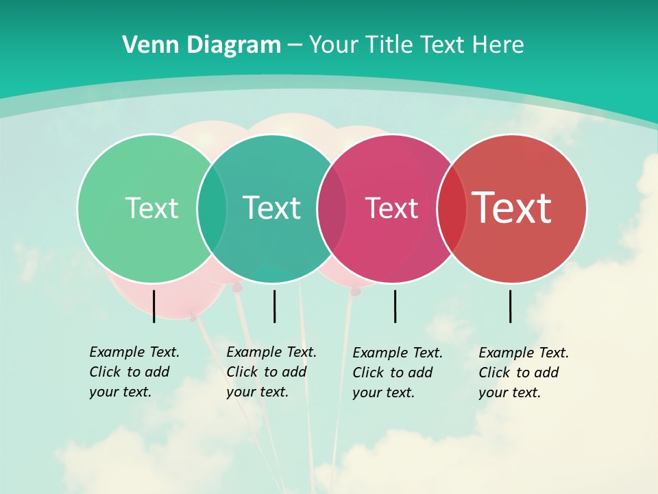 A Group Of Pink Balloons Floating In The Air PowerPoint Template