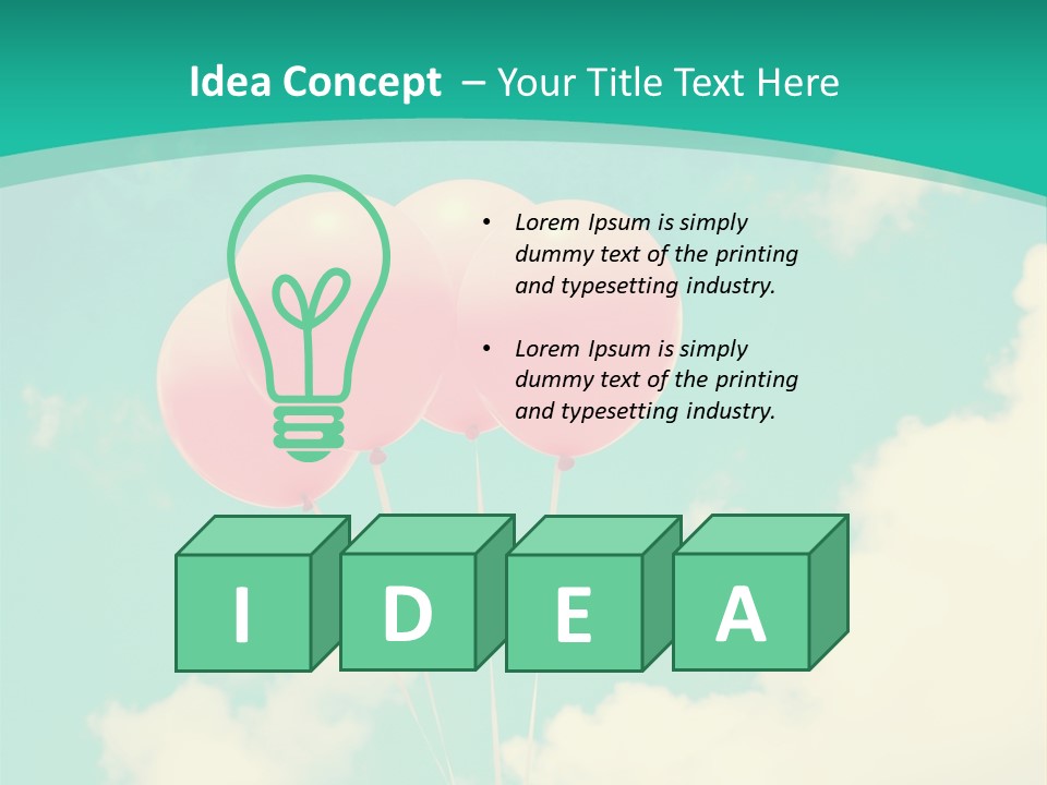 A Group Of Pink Balloons Floating In The Air PowerPoint Template