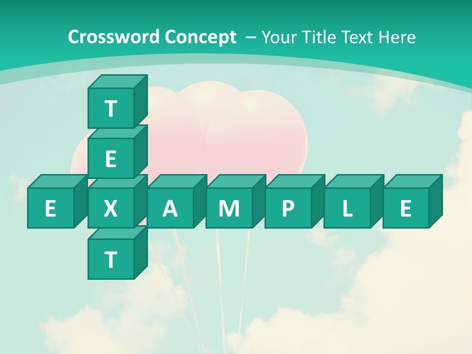 A Group Of Pink Balloons Floating In The Air PowerPoint Template