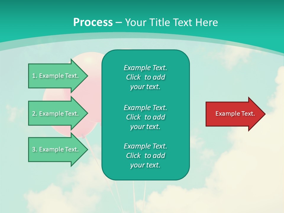 A Group Of Pink Balloons Floating In The Air PowerPoint Template