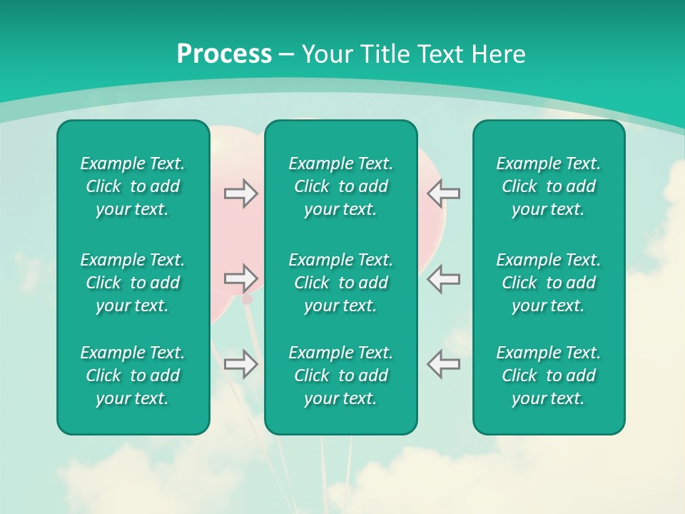 A Group Of Pink Balloons Floating In The Air PowerPoint Template
