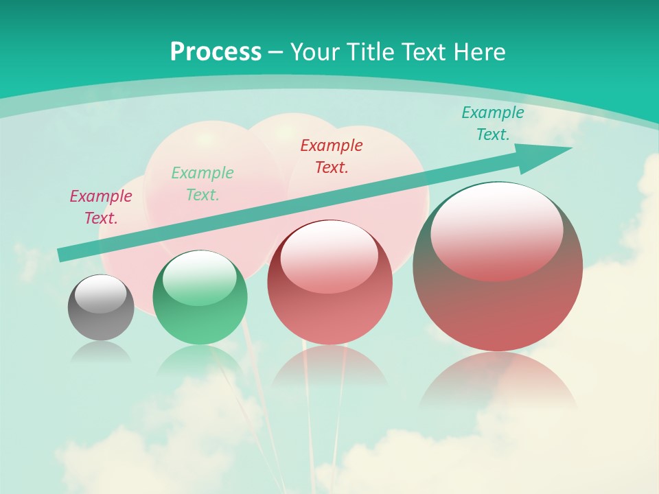 A Group Of Pink Balloons Floating In The Air PowerPoint Template