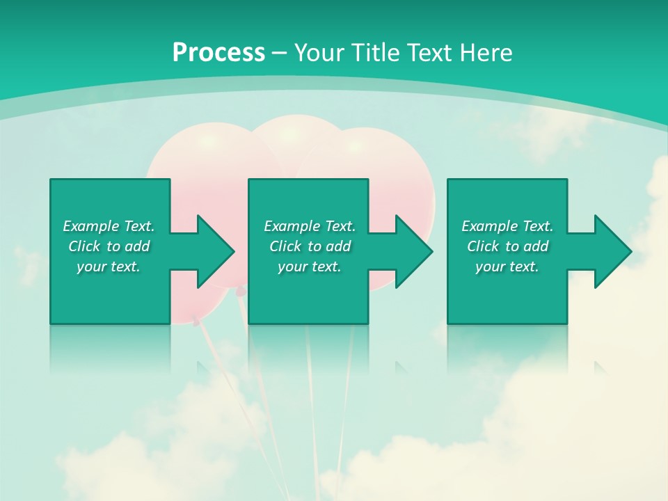 A Group Of Pink Balloons Floating In The Air PowerPoint Template