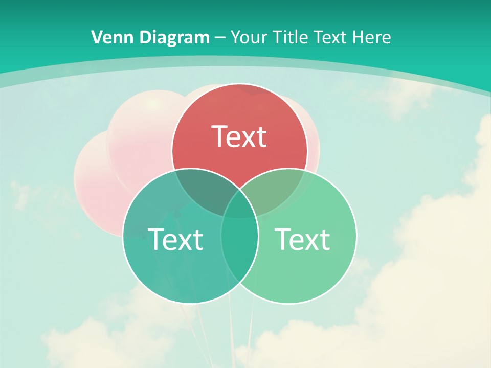 A Group Of Pink Balloons Floating In The Air PowerPoint Template