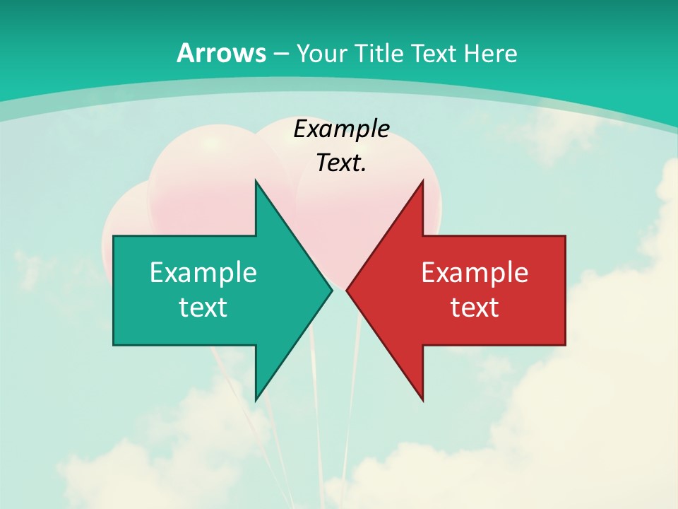 A Group Of Pink Balloons Floating In The Air PowerPoint Template