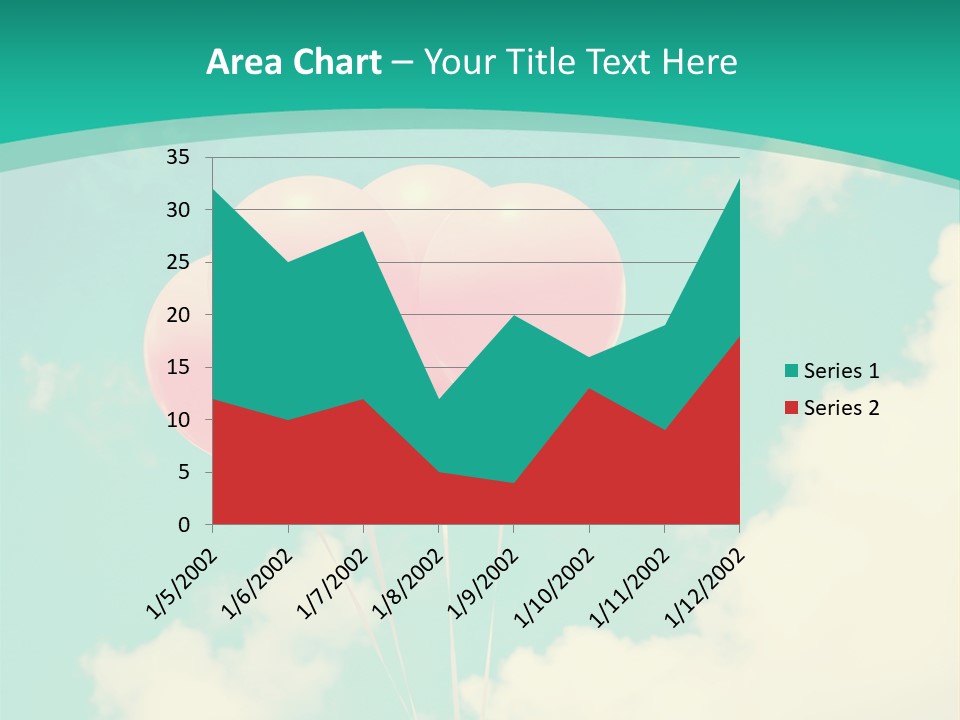 A Group Of Pink Balloons Floating In The Air PowerPoint Template