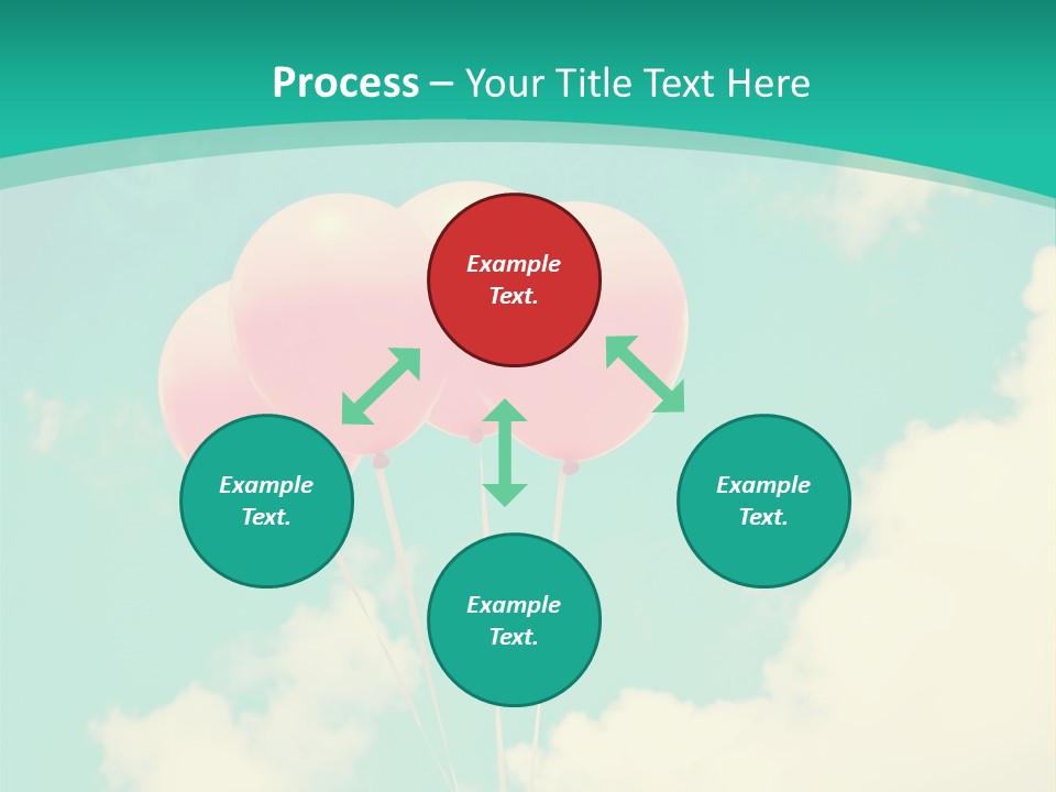 A Group Of Pink Balloons Floating In The Air PowerPoint Template