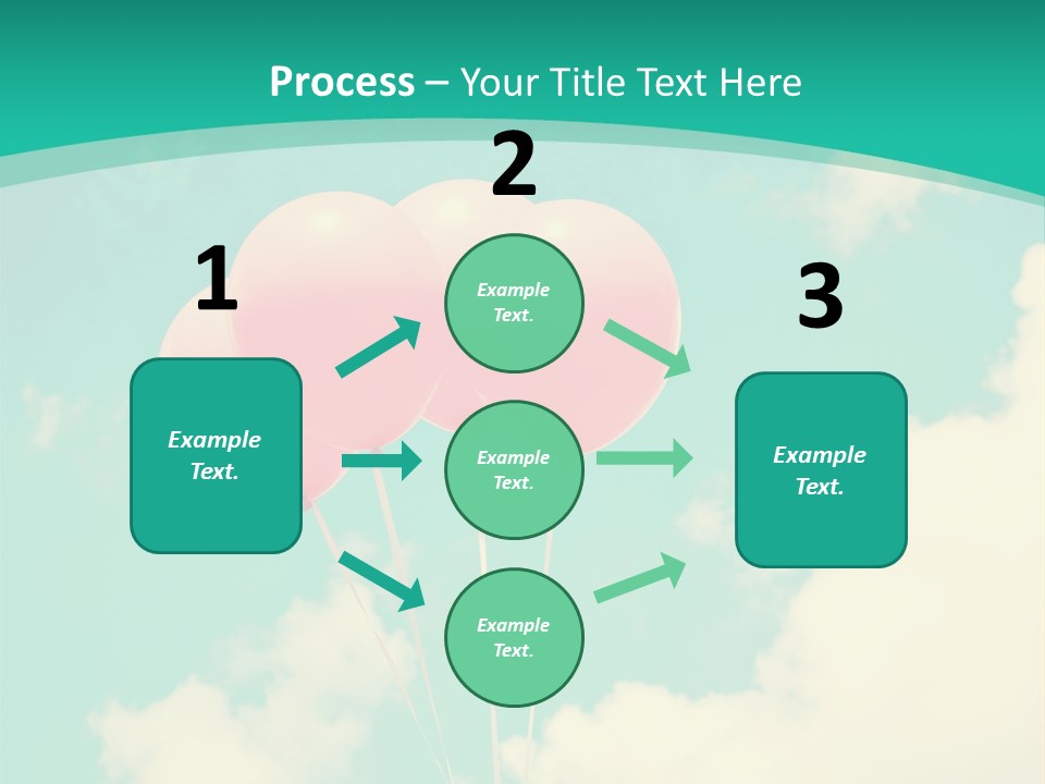 A Group Of Pink Balloons Floating In The Air PowerPoint Template