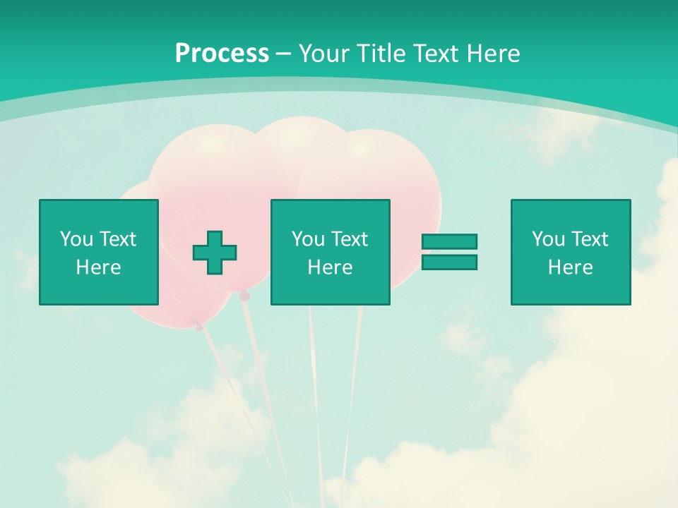 A Group Of Pink Balloons Floating In The Air PowerPoint Template