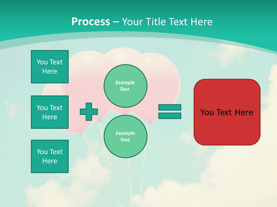 A Group Of Pink Balloons Floating In The Air PowerPoint Template