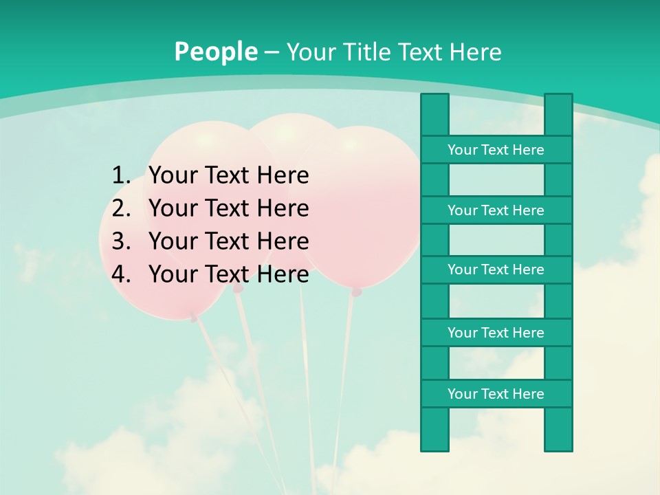 A Group Of Pink Balloons Floating In The Air PowerPoint Template