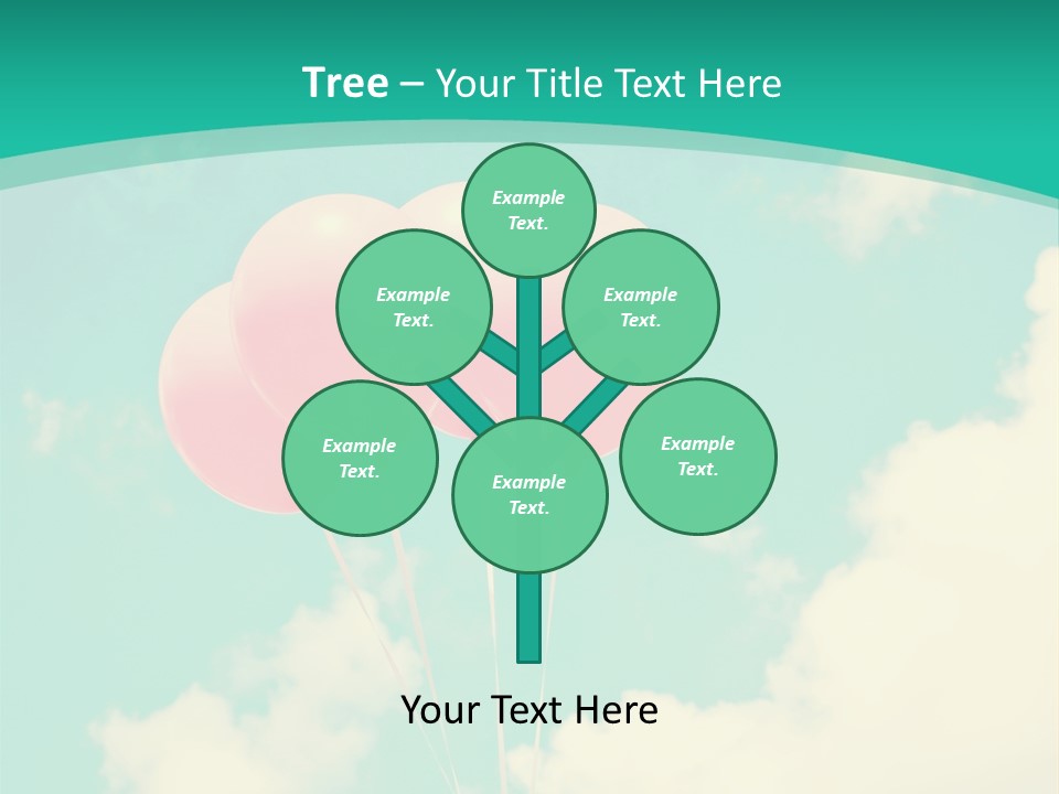 A Group Of Pink Balloons Floating In The Air PowerPoint Template